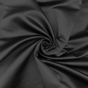 black duchess satin fabric