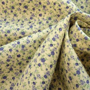 ditsy rose blue cotton