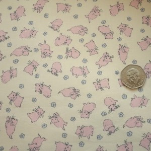 kitten cats pink cotton