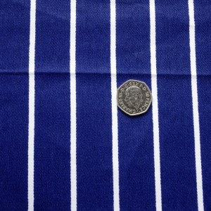 royal stripe cotton drill