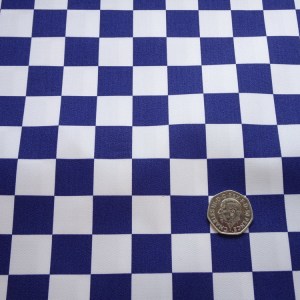 chefs check blue and white fabric