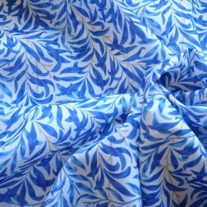willow bough blue poly cotton