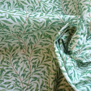 willow bough green poly cotton