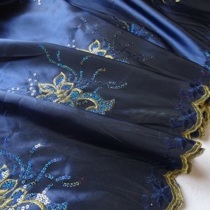 navy and gold sequin taffetta